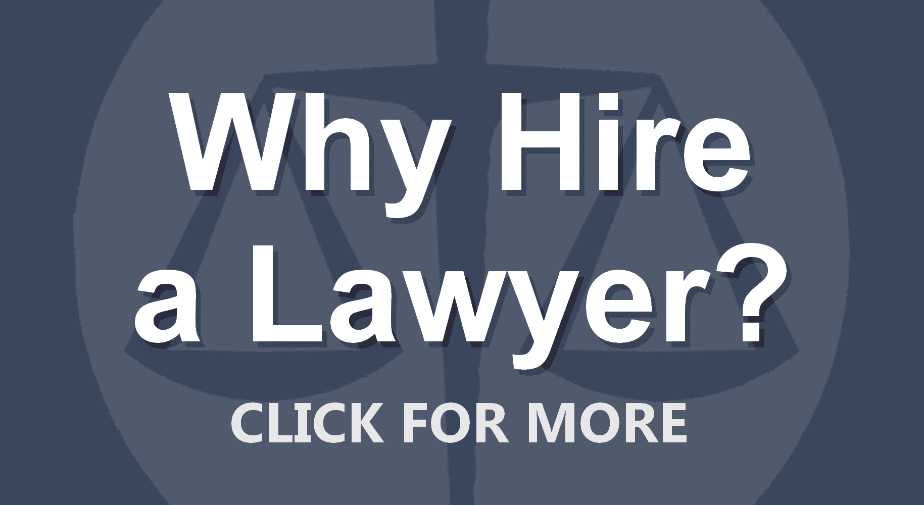 A picture of a blue background with the words " why hire a lawyer ?"